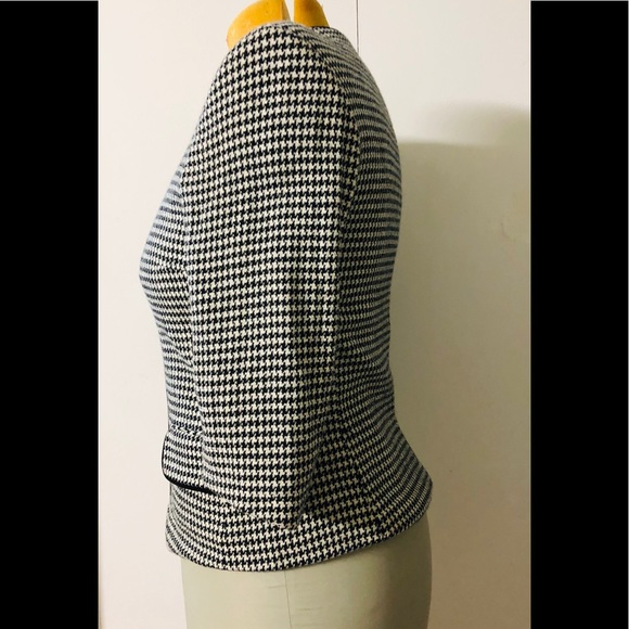 TALBOTS Houndstooth Blazer size 10 Workwear Classic 66%Worsted Wool and 34%Rayon - Picture 9 of 11